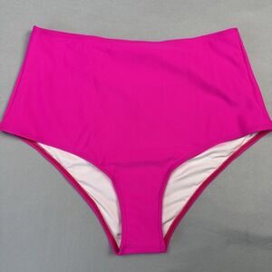 One Teaspoon Nature Boy Bottom Womens XS Super Pink High‎ Waisted Swim Bikini